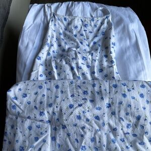 Floral white summer dress